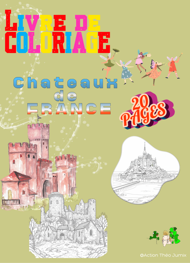 Livre de Coloriage n° 2 Châteaux de France – 20 Pages Cosy & Historiques