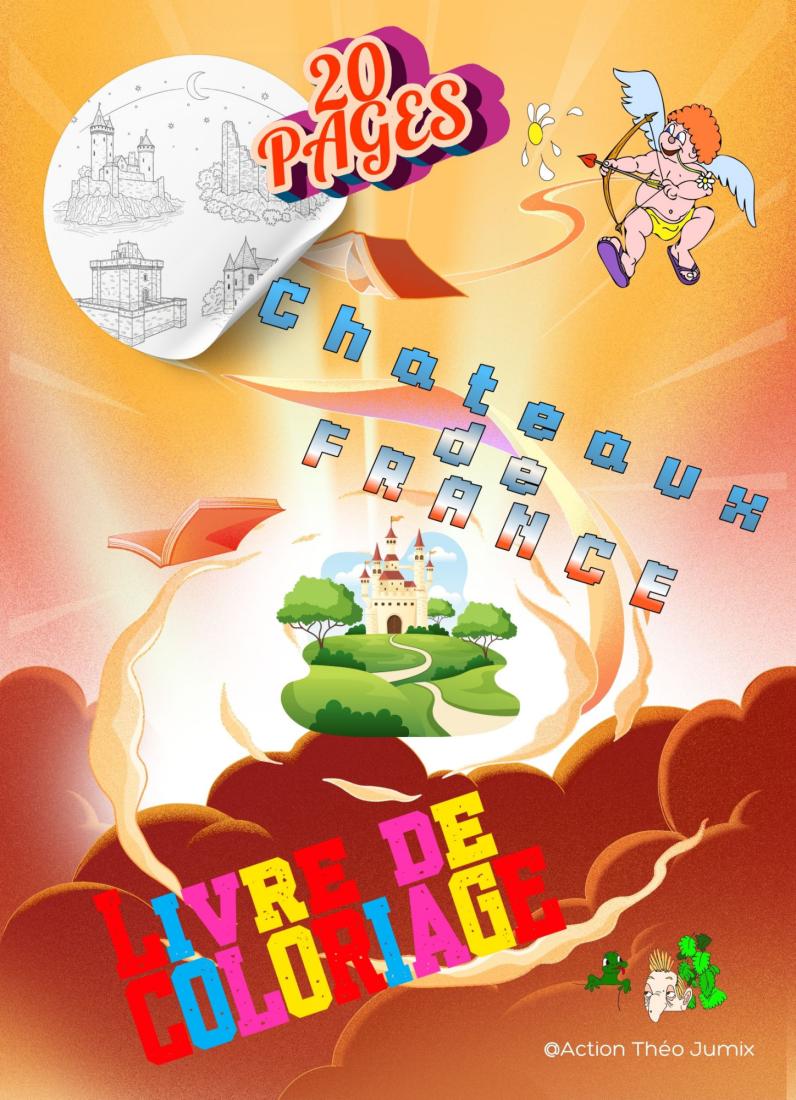 Livre de Coloriage n° 2 Châteaux de France – 20 Pages Cosy & Historiques