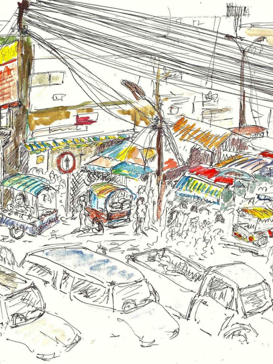 Marché de jour Krabi Thaïlande